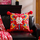 美若晨曦2026新年紅色抱枕套結婚喜慶過(guò)年客廳沙發(fā)靠墊福字腰枕馬年靠背 發(fā)財蝴蝶毛巾繡抱枕 枕套 45*45cm枕套