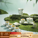 萬(wàn)仟堂（Edenus）陶瓷高檔功夫茶具套裝 家用泡茶套組 茶壺茶杯 春竹成套
