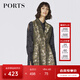 PORTS寶姿 新品女裝無(wú)袖撞色拼接中長(cháng)風(fēng)衣SA9T001GFQ026 銅繡綠 L (8)