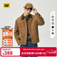 卡特（CAT）25新品男士戶(hù)外休閑復古撞色翻領(lǐng)工裝夾克外套 棕色 XL