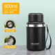 大口徑矮粗保溫杯316不銹鋼大容量茶杯男女戶(hù)外便攜胖墩墩水杯子 A 黑色800毫升(10cm*19cm)_矮胖款 升級加厚