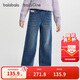 巴拉巴拉balaOne童裝兒童褲子女童冬加絨牛仔長(cháng)褲2025直筒褲208425108001