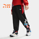 安踏（ANTA）兒童褲子男小童裝奧特曼聯(lián)名26年春季新款騎行優(yōu)可絲柔軟舒適長(cháng)褲 基礎黑-2 130