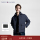 Tommy Hilfiger秋冬女裝復古休閑菱形格紐扣翻領(lǐng)寬松保暖短款棉服夾克外套 藏青色DW5 M （推薦：115-130斤）