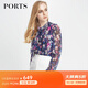PORTS寶姿女裝女襯衫設計感小眾印花雪紡衫上衣YLV8B003FPP039 藍色印花 XS (2)