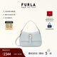 芙拉（FURLA）【情人節禮物】【明星同款】FLOW中號牛皮女士手提包單肩斜挎包 淺藍色