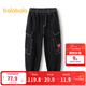 巴拉巴拉（BALABALA）男童褲子兒童牛仔褲秋裝大童長(cháng)褲慢跑褲潮拜年服 牛仔水洗黑98201 165 cm