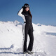RAWRWAR新品連體滑雪服冬季修身顯瘦女款滑雪服防風(fēng)防水戶(hù)外滑雪裝備 723 黑色（女） M