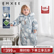 嫚熙（EMXEE）白鵝絨羽絨服嬰兒連體衣冬季保暖寶寶精靈連帽外出爬服 暖羊冬日 90 【1-2歲，建議體重9.5-13kg】