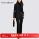 MeetMetro瑪依爾2025秋新款職業(yè)西裝套裝女氣質(zhì)通勤西服西褲兩件套 黑色【現貨】 M