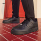 耐克空軍一號男子平底運動(dòng)鞋春膠底板鞋NIKE AIR FORCE 1 CW2288 001黑/黑 40.5