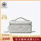 湯麗柏琦（Tory Burch）女款Kira手拿化妝包鉆飾花紋斜挎手提單肩包TB女包新款178298 020灰色 9.4×18.5×7 CM