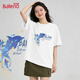 班尼路（Baleno）寬松短袖t恤女2026新款夏季潮牌天藍色打底衫女款簡(jiǎn)約純棉上衣服