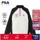 斐樂(lè )FILA【斐暖】?jì)和b上衣2025年冬季新款男大童加絨長(cháng)袖T恤 牧筠白-IV 150