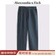 Abercrombie & Fitch小麋鹿圖案美式保暖抓絨直筒衛褲長(cháng)褲25秋冬新款男裝134-5142 海軍藍 M (180/80A) 偏大偏長(cháng)，建議小一碼