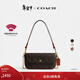 蔻馳（COACH）【禮物】女士馬車(chē)圖案印花BROOK翻蓋鏈帶包斜挎單肩包高級感女包 B4/松露色 高光琥珀色