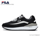 斐樂(lè )（FILA）慢跑者跑步鞋男2024春秋季新款休閑運動(dòng)鞋黃景瑜同款跑鞋 黑_鐵竿灰-BN 40