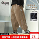 小象漢姆男童加絨褲子秋冬款兒童保暖一體絨燈芯絨長(cháng)褲冬 卡其色 130 cm