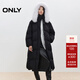 ONLY2025冬季新款90白鵝絨可拆卸狐貍大毛領(lǐng)羽絨服女|125412004 H1Z黑色 S