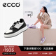 愛(ài)步（ECCO）板鞋女 倪妮同款增高厚底輕盈透氣百搭拼色休閑鞋 街頭ACE856823 黑色/灰白色85682350020 39