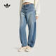 阿迪達斯 adidas【滔搏運動(dòng)】三葉草女子PANT W牛仔褲 KR2628 28