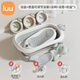 iuu嬰兒洗澡盆 可折疊寶寶浴盆大號 洗澡神器躺托浴架新生兒童用品 【北歐灰】皇冠折疊浴盆-全套 材質(zhì)：FAD食品級材質(zhì)檢測認證