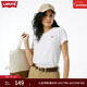 Levi's李維斯24夏季白色刺繡貼布短袖女T恤休閑簡(jiǎn)約百搭 白色 M