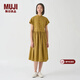 MUJI MUJI IDEE 女式 平紋 無(wú)袖連衣裙 女裝裙子夏季 GAD13C4S 卡其色 L (165/88A)