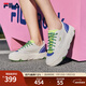 FILA 斐樂(lè )女鞋楊冪同款巖石鞋百搭帆布鞋2024夏季新款運動(dòng)鞋厚底鞋 白棉花糖/炫目藍-MD 36