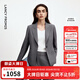 朗姿直筒修身高級感氣質(zhì)通勤百搭休閑西裝時(shí)尚2025年秋季新款西服 星月灰色 M