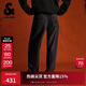 杰克·瓊斯（JACK&JONES） 男裝牛仔褲馬年百搭時(shí)尚舒適簡(jiǎn)約純色臀兜刺繡廓形褲子226132009