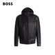 雨果博斯BOSS【羊皮革】 男士26年春季新款羊皮革皮衣 001-黑色 L (50)