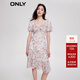 ONLY時(shí)尚甜美泡泡袖V領(lǐng)中裙碎花連衣裙女|123207140 彩花1 XS (155) 76A