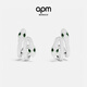 APM Monaco【38女神節禮物】密鑲交織Kaa銀白色耳環(huán)女精致耳飾品送女友 密鑲交織Kaa耳環(huán)