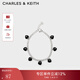 CHARLES&KEITH織夢(mèng)桃心系列時(shí)尚手鏈女生日禮物新年禮物送女友CK5-11470115 Black黑色 1個(gè)