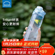 樂(lè )扣樂(lè )扣（LOCK&LOCK）人魚(yú)線(xiàn)塑料運動(dòng)水杯夏天便攜水壺帶刻度提手男女水杯子700ML藍色