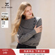 香影灰色套頭毛衣女2025冬季新款不對稱(chēng)翻領(lǐng)通勤含羊毛針織衫上衣 中灰 S 155/80A/85-95斤