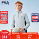 FILA【抗靜電】斐樂(lè )蛋白T兒童T恤長(cháng)袖2025秋冬中大童運動(dòng)訓練上衣