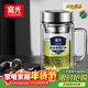 富光銀離子抗菌高硼硅玻璃杯大容量帶茶隔水杯子辦公加厚泡茶杯家具館
