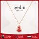 Qeelin情人節禮物麒麟官方Wulu系列18K玫瑰金紅瑪瑙鑲鉆葫蘆項鏈 紅瑪瑙（petite） 均碼