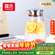 富光大容量涼水壺耐高溫冷水壺家用玻璃水壺茶壺果汁杯1600ML家居壺