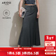 艾諾絲雅詩(shī)【商場(chǎng)同款】2025夏季新品高級灰魚(yú)尾長(cháng)裙半身裙女裝40423506 煙草灰 XL