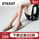 星期六（St&Sat）女鞋中國風(fēng)盤(pán)扣低跟平底舒適單鞋 金色 38