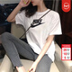 耐克（NIKE）T恤女士 2025夏新款運動(dòng)服裝跑步健身衣棉質(zhì)半袖透氣純色圓領(lǐng)短袖 DX7907-100 L