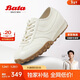 拔佳Bata焦糖德訓鞋阿甘鞋女春牛皮厚底休閑運動(dòng)鞋VRV27AM5 米白 37