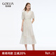 歌莉婭天絲連衣裙女2025新款今年流行漂亮蕾絲裙子1E6R4K910 07W米色 M