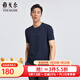 雅戈爾（YOUNGOR）短袖T恤男圓領(lǐng)黑科技面料瞬間涼感吸濕速干柔軟順滑親膚舒適 藏青 L