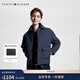 Tommy Hilfiger秋冬女裝復古休閑菱形格紐扣翻領(lǐng)寬松保暖短款棉服夾克外套 藏青色DW5 M （推薦：115-130斤）