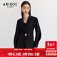 艾諾絲雅詩(shī)商場(chǎng)同款春秋新款小西裝職業(yè)裝OL風(fēng)小西服休閑外套10211313 黑色 M