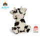 Jellycat害羞牛犢可愛(ài)柔軟毛絨玩偶玩偶公仔娃娃新年生日禮物 黑色和白色 H31 X W12 CM